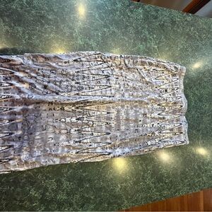 Gray and Black Patterned Skirt